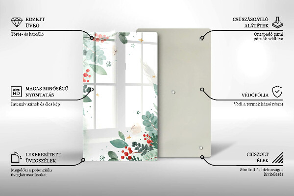 Copri piano induzione Foglie ad acquerello