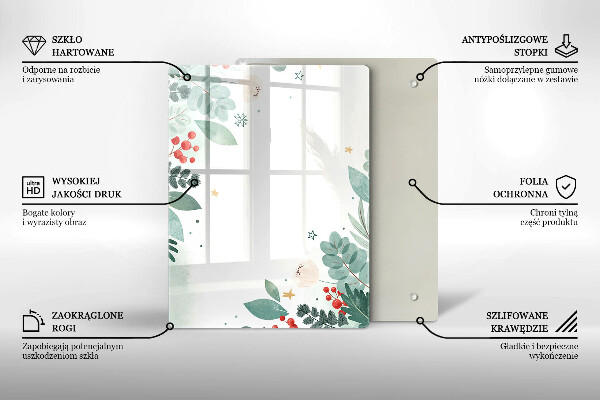 Copri piano induzione Foglie ad acquerello