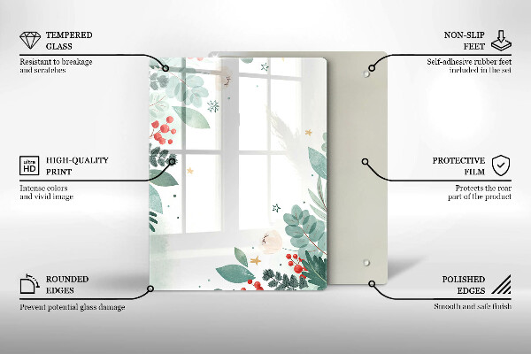 Copri piano induzione Foglie ad acquerello