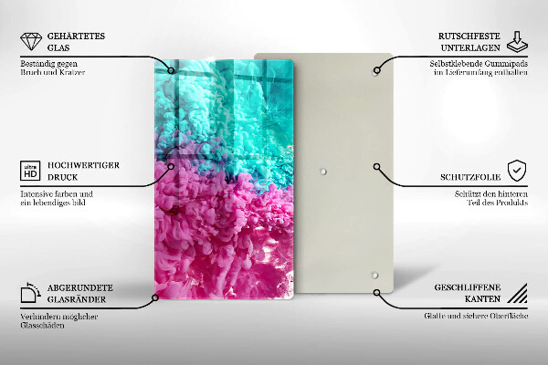 Copri piano induzione Fumo rosa-turchese