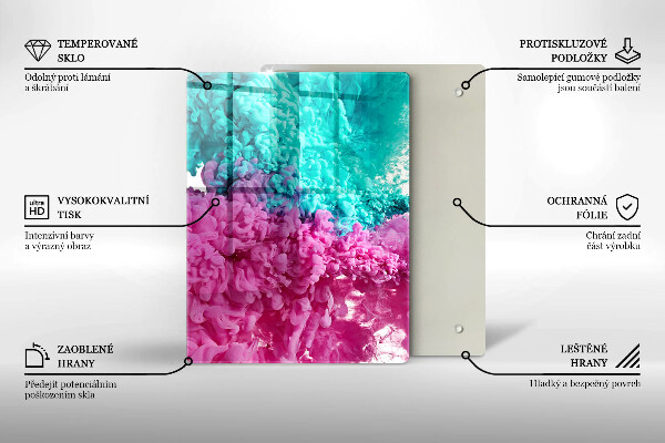 Copri piano induzione Fumo rosa-turchese