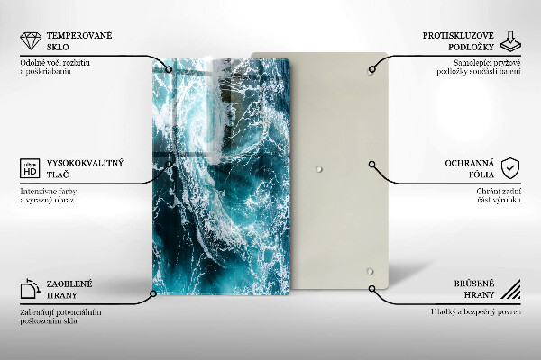 Copri piano induzione Onde d'acqua schiumose