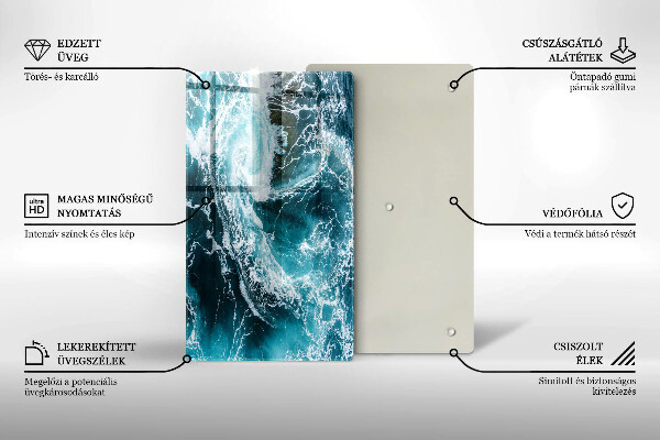 Copri piano induzione Onde d'acqua schiumose