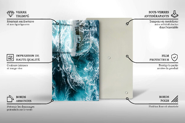 Copri piano induzione Onde d'acqua schiumose