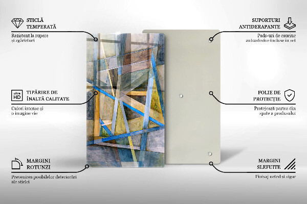 Copri piano induzione Astrazione di linee dipinte