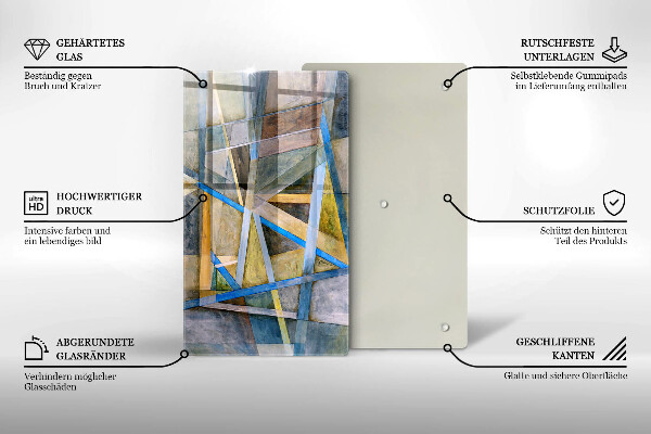 Copri piano induzione Astrazione di linee dipinte