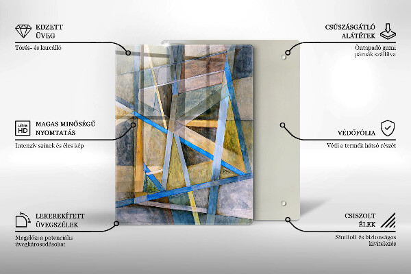 Copri piano induzione Astrazione di linee dipinte