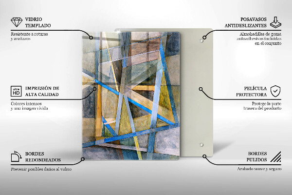 Copri piano induzione Astrazione di linee dipinte