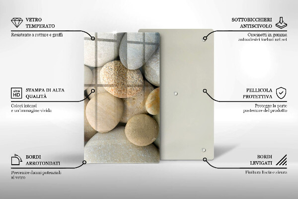 Copri piano induzione Modello di pietre ovali