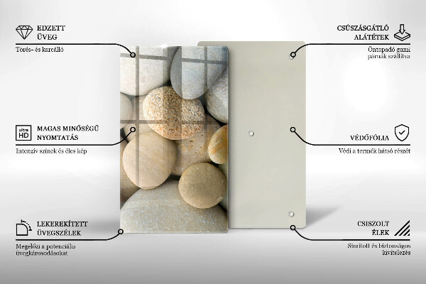 Copri piano induzione Modello di pietre ovali