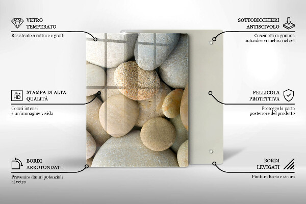 Copri piano induzione Modello di pietre ovali