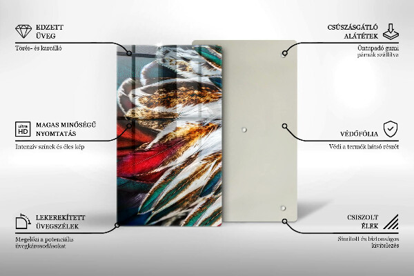 Copri piano induzione Piume di uccelli boho