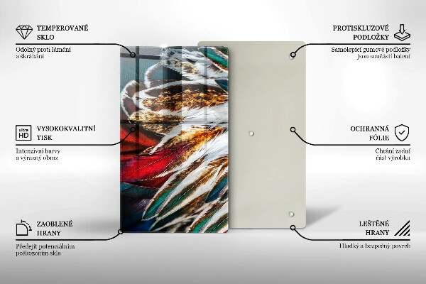 Copri piano induzione Piume di uccelli boho