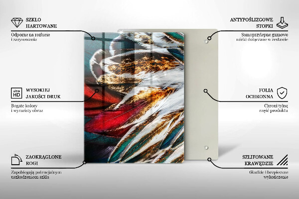 Copri piano induzione Piume di uccelli boho