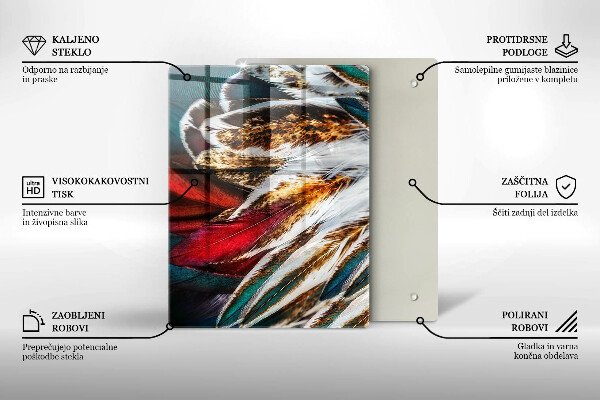 Copri piano induzione Piume di uccelli boho