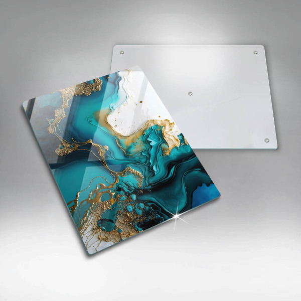 Copri piano cottura Astrazione turchese