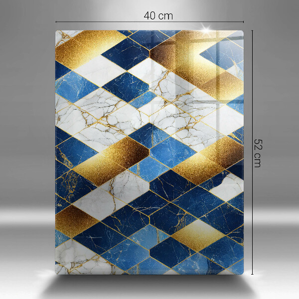 Copri piano cottura Rombi di marmo dorato