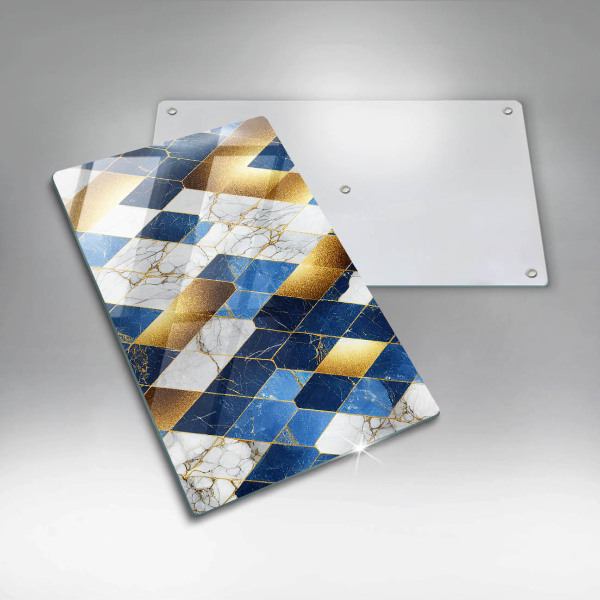 Copri piano cottura Rombi di marmo dorato