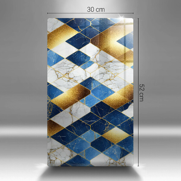 Copri piano cottura Rombi di marmo dorato