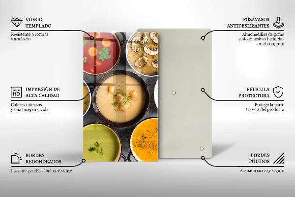 Copri piano cottura Zuppe colorate