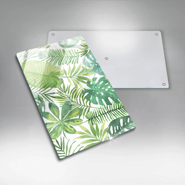 Copri piano induzione Foglie boho dell'acquerello