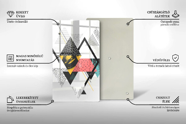Copri piano induzione Triangoli astratti