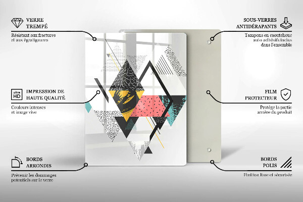 Copri piano induzione Triangoli astratti