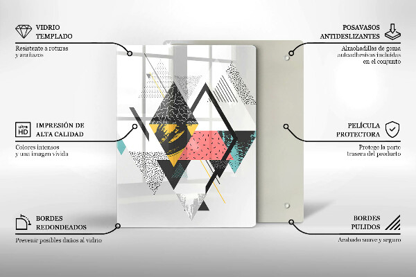 Copri piano induzione Triangoli astratti