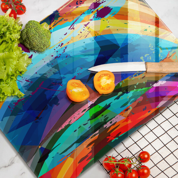 Copri fornello cucina Macchie di vernice colorata