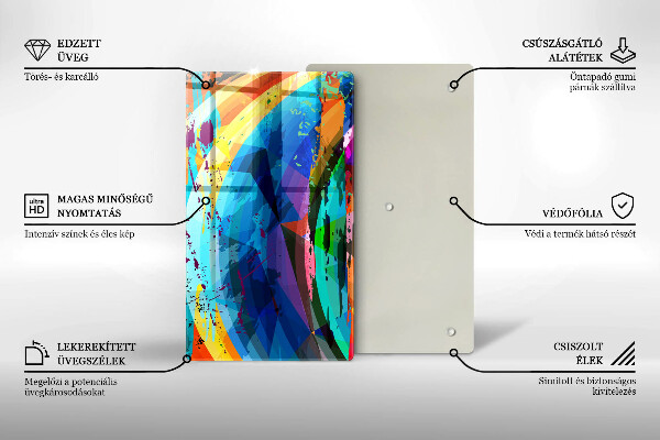 Copri fornello cucina Macchie di vernice colorata