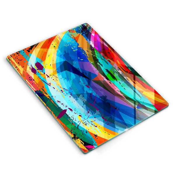 Copri fornello cucina Macchie di vernice colorata