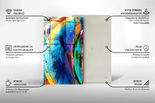 Copri fornello cucina Macchie di vernice colorata