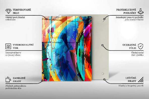 Copri fornello cucina Macchie di vernice colorata