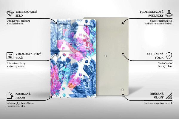 Copri piano induzione Illustrazione di piume boho