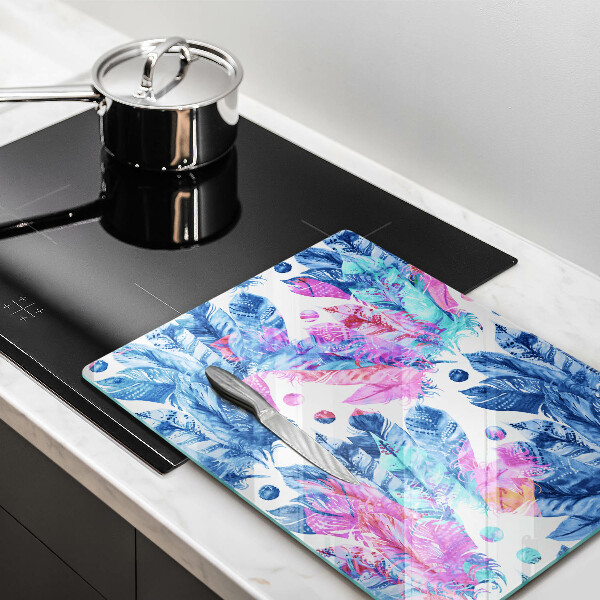 Copri piano induzione Illustrazione di piume boho