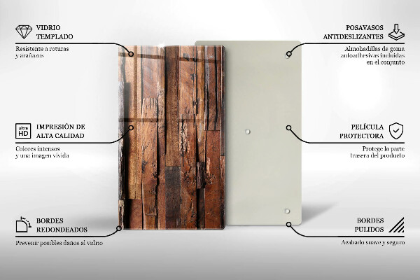 Copri fornello cucina Tavole di legno decorative