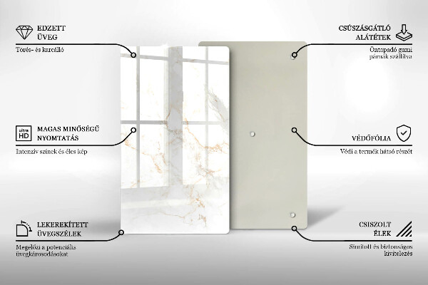 Copri piano induzione Elegante pietra di marmo