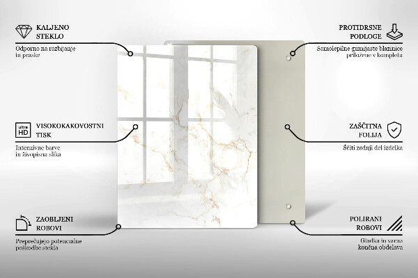 Copri piano induzione Elegante pietra di marmo