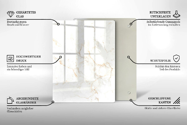 Copri piano induzione Elegante pietra di marmo