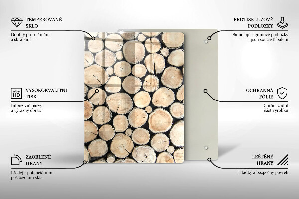 Copri piano induzione Tronchi d'albero in legno