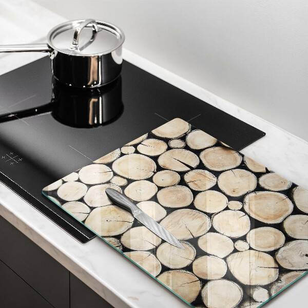 Copri piano induzione Tronchi d'albero in legno