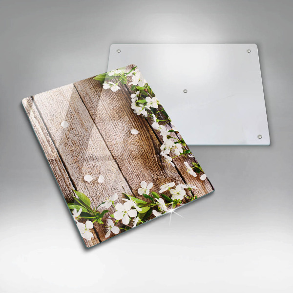 Copri piano induzione Fiori bianchi sulle tavole