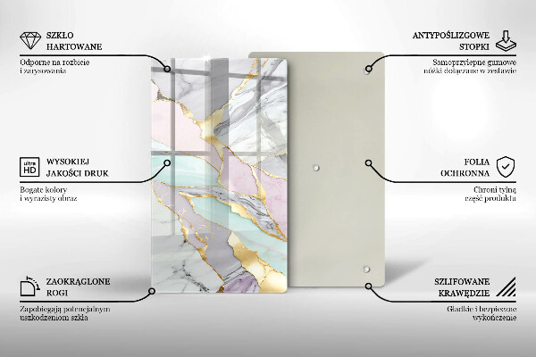 Copri piano induzione Marmo pastello