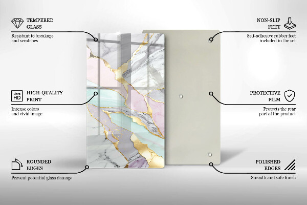 Copri piano induzione Marmo pastello