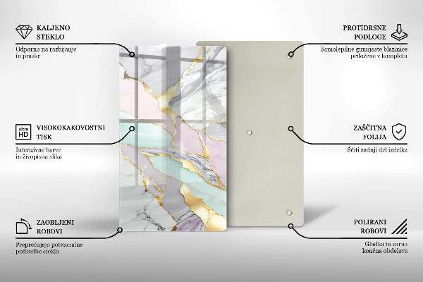 Copri piano induzione Marmo pastello