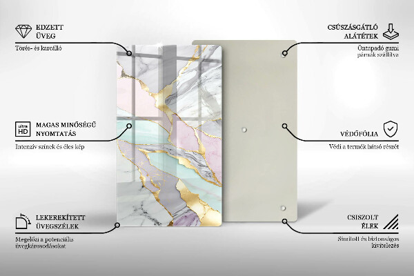 Copri piano induzione Marmo pastello