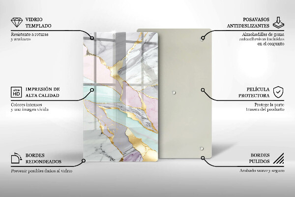 Copri piano induzione Marmo pastello