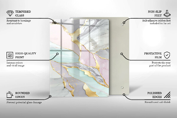 Copri piano induzione Marmo pastello