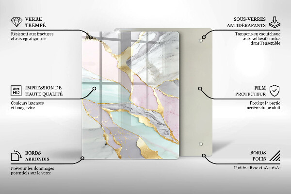 Copri piano induzione Marmo pastello