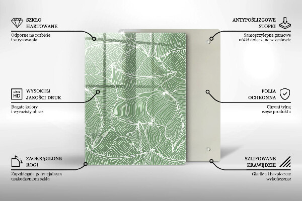 Copri piano induzione Foglie lineari